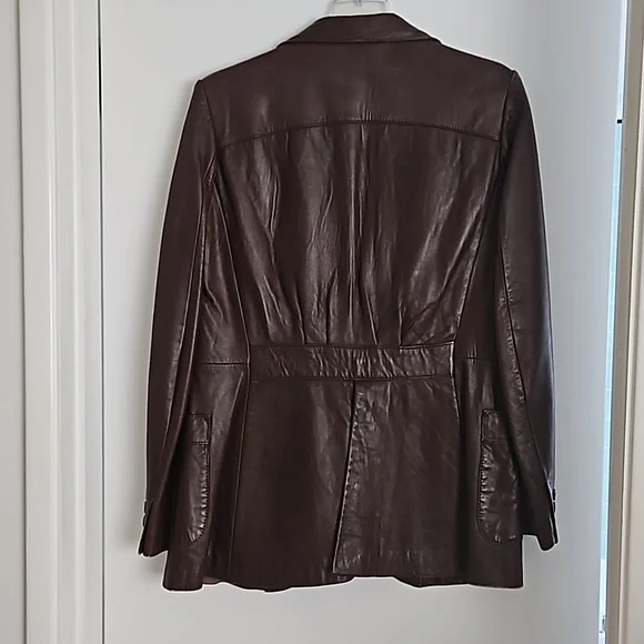 Vintage 1980s leather jacket, S-M - Picture 3 of 11